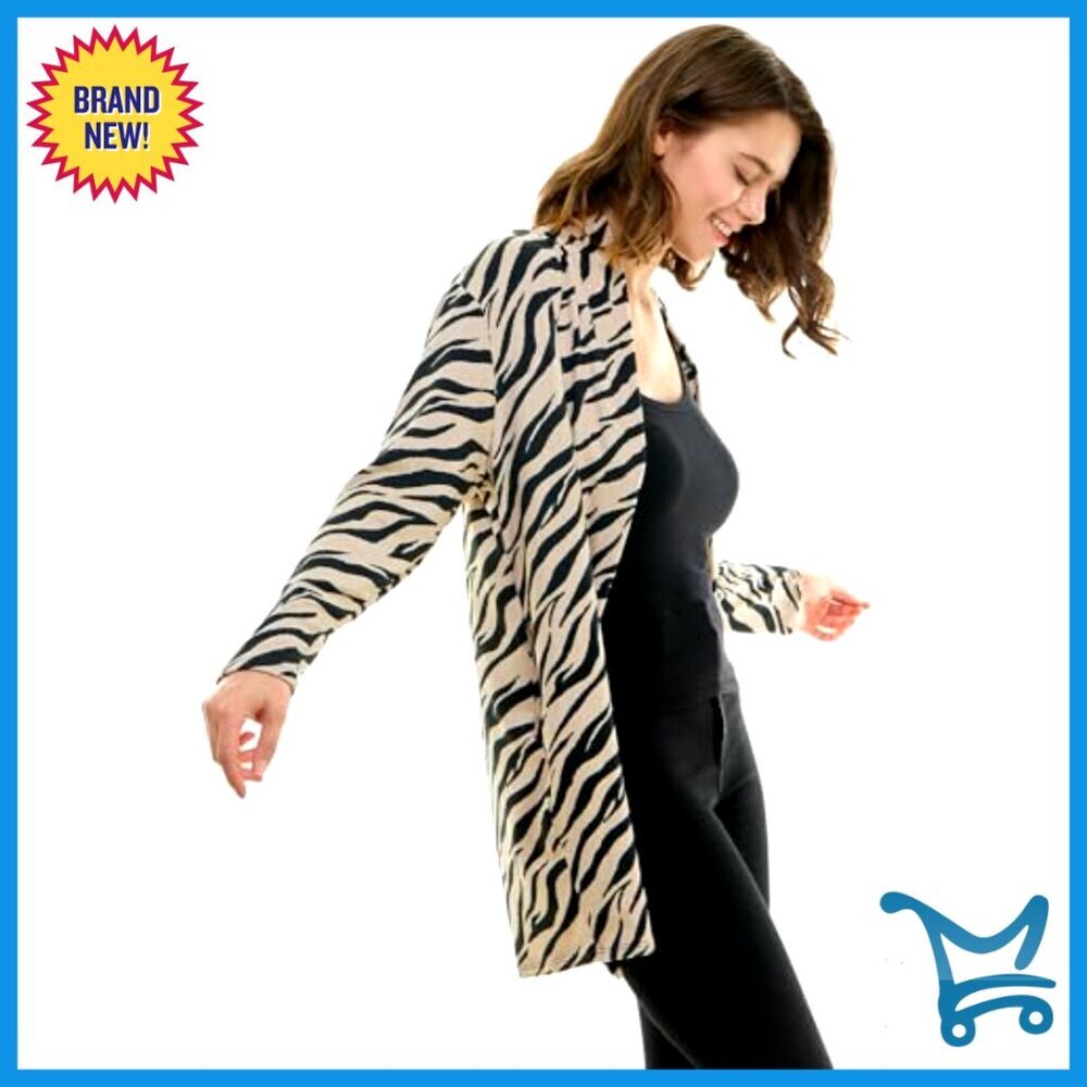 Lightweight Open Front Cardigan with Pockets, Formal Kimono Duster Sweater - Picture 4 of 7